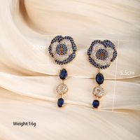 1 Pair Xuping Romantic Sweet Leaf Flower Plating Inlay Copper Alloy Artificial Gemstones 18k Gold Plated Drop Earrings main image 3