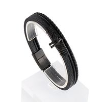 Simple Style Eagle Leather Titanium Steel Plating 18K Gold Plated Men's Bangle main image 5