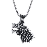 Simple Style Wolf 201 Stainless Steel Plating Men's main image 5