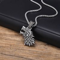 Simple Style Wolf 201 Stainless Steel Plating Men's main image 8