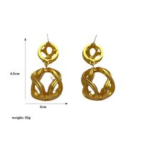 1 Piece Vintage Style Ethnic Style Solid Color Plating Inlay Copper Artificial Pearls 18k Gold Plated Drop Earrings main image 2