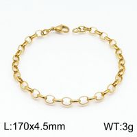 Fashion Geometric Titanium Steel 18K Gold Plated Bracelets In Bulk sku image 23