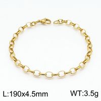 Fashion Geometric Titanium Steel 18K Gold Plated Bracelets In Bulk sku image 28