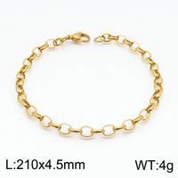 Fashion Geometric Titanium Steel 18K Gold Plated Bracelets In Bulk sku image 29