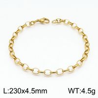Fashion Geometric Titanium Steel 18K Gold Plated Bracelets In Bulk sku image 30