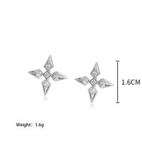 1 Pair Elegant Lady Xuping Heart Shape Butterfly Deer Inlay Copper Alloy Artificial Gemstones Ear Studs sku image 5