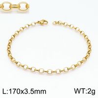 Fashion Geometric Titanium Steel 18K Gold Plated Bracelets In Bulk sku image 12