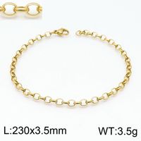 Fashion Geometric Titanium Steel 18K Gold Plated Bracelets In Bulk sku image 18