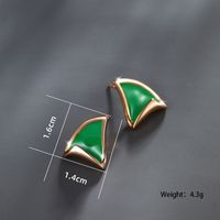 1 Pair Xuping Simple Style Classic Style Maple Leaf Heart Shape Flower Plating Inlay Copper Alloy Artificial Gemstones 14k Gold Plated 18k Gold Plated Ear Studs main image 5