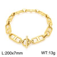 Titanium Steel 18K Gold Plated Simple Style Commute Solid Color Jewelry Set sku image 2