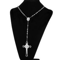 Titanium Steel 18K Gold Plated Vintage Style Cross Pendant Necklace sku image 2