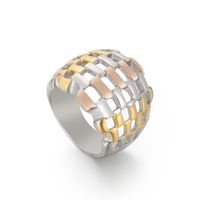 Acero Titanio Chapados en oro de 18k Retro Ropa De Calle Enchapado Geométrico Anillos sku image 13