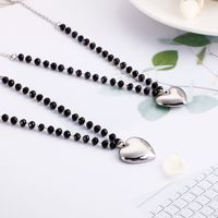 Simple Style Heart Shape Titanium Steel Plating Women's Pendant Necklace main image 1