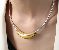 Ig Style Basic Solid Color Stainless Steel Choker sku image 3