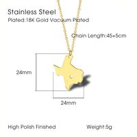 304 Stainless Steel 18K Gold Plated Simple Style Plating Solid Color Pendant Necklace main image 6