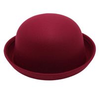 Kid's Adults Simple Style Solid Color Crimping Fedora Hat main image 12