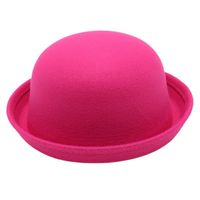 Kid's Adults Simple Style Solid Color Crimping Fedora Hat main image 14