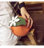 Women's Pu Leather Fruit Cute Round Lock Clasp Crossbody Bag main image 2