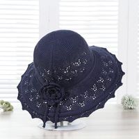 Women's Sweet Simple Style Flower Bow Knot Flowers Wide Eaves Cloche Hat main image 13