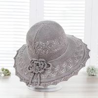 Women's Sweet Simple Style Flower Bow Knot Flowers Wide Eaves Cloche Hat main image 10