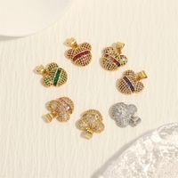 Cute Streetwear Cartoon Copper Plating Inlay Zircon 18k Gold Plated Charms main image 1