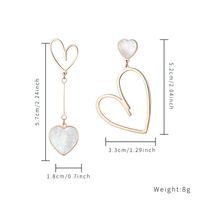 1 Pair Exaggerated Sweet Heart Shape Plating Inlay Stainless Steel Shell Rose Gold Plated Drop Earrings sku image 1