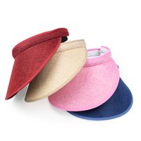 Unisex Simple Style Solid Color Curved Eaves Sun Hat main image 10