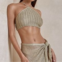 Women's Solid Color 2 Pieces Set Tankinis Swimwear main image 5