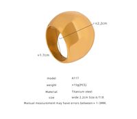 Casual Simple Style Solid Color Titanium Steel Plating 18k Gold Plated Rings main image 9