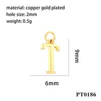 Simple Style Letter Copper Plating 18k Gold Plated Charms sku image 11