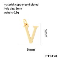 Simple Style Letter Copper Plating 18k Gold Plated Charms sku image 13