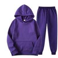 Women's Hoodies Sets Long Sleeve Casual Solid Color main image 3
