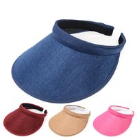 Unisex Simple Style Solid Color Curved Eaves Sun Hat main image 1