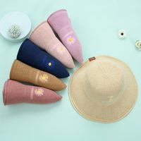 Women's Sweet Simple Style Flower Bow Knot Flowers Wide Eaves Cloche Hat main image 5