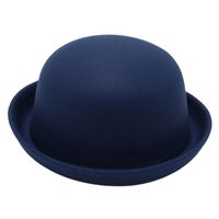 Kid's Adults Simple Style Solid Color Crimping Fedora Hat main image 1