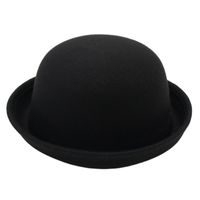 Kid's Adults Simple Style Solid Color Crimping Fedora Hat main image 6