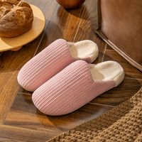 Unisex Vacation Solid Color Round Toe Cotton Slippers sku image 5