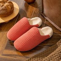 Unisex Vacation Solid Color Round Toe Cotton Slippers sku image 7