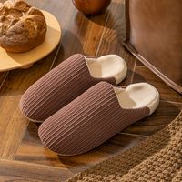 Unisex Vacation Solid Color Round Toe Cotton Slippers sku image 13