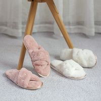 Women's Basic Solid Color Round Toe Cotton Slippers main image 5