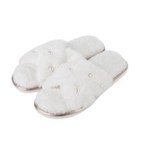 Women's Basic Solid Color Round Toe Cotton Slippers sku image 3