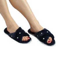 Women's Basic Solid Color Round Toe Cotton Slippers main image 3