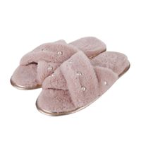 Women's Basic Solid Color Round Toe Cotton Slippers sku image 5