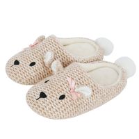 Unisex Casual Animal Round Toe Cotton Slippers sku image 8