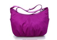 Women's Nylon Solid Color Vintage Style Dumpling Shape Zipper Shoulder Bag sku image 4