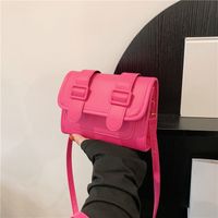 Women's Pu Leather Solid Color Elegant Square Flip Cover Square Bag sku image 1