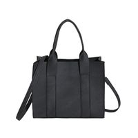 Women's Pu Leather Solid Color Streetwear Square Zipper Handbag main image video