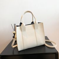 Women's Pu Leather Solid Color Streetwear Square Zipper Handbag main image 3