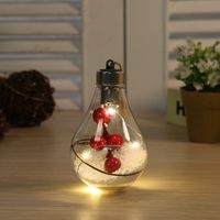 Christmas Retro Classic Style Leaves Bulb Plastic Indoor Party Festival Hanging Ornaments sku image 1