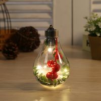 Christmas Retro Classic Style Leaves Bulb Plastic Indoor Party Festival Hanging Ornaments sku image 4